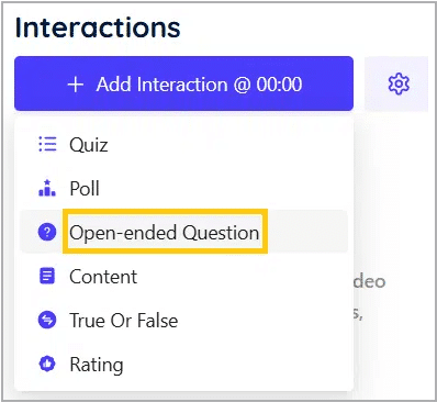 Select Open-ended Question Select Open-ended Question