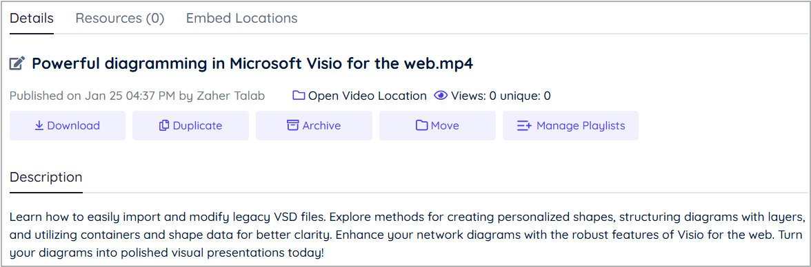 Added description box