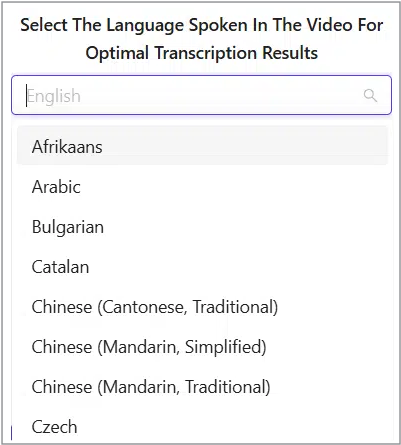 Confirm language support