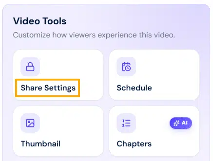 Share Settings