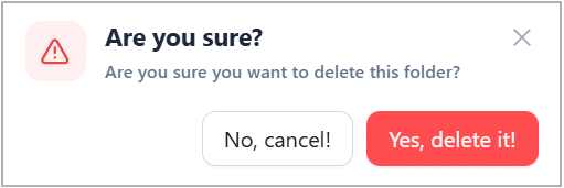 Delete permanently confirmation