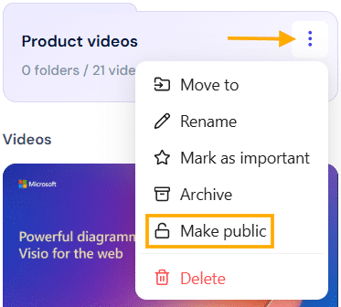 Making folder public Making folder public