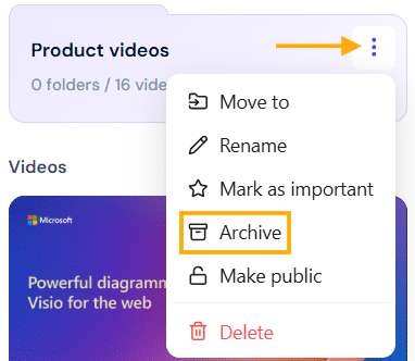 Archive folders Archive folders