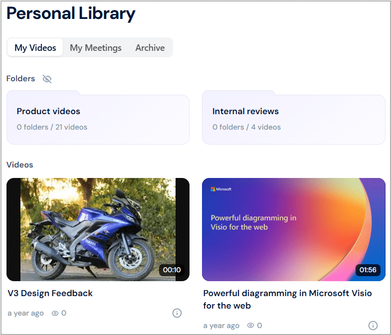 Video personal library