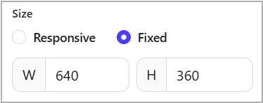 Fixed size option