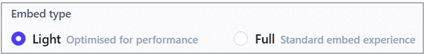 Full Embed option