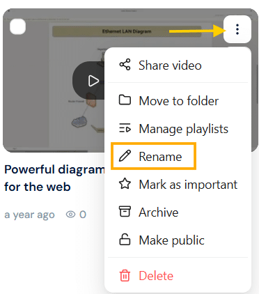 Rename videos