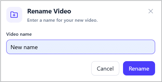 Rename videos