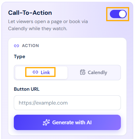 Enable the CTA option Enable the CTA option