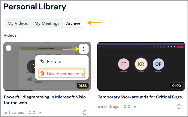 Delete permanently