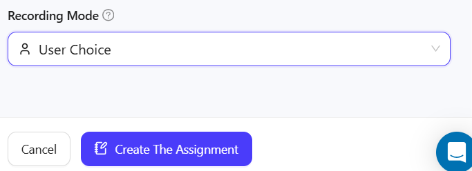 Choose Recording Mode