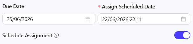 Schedule the Assignment