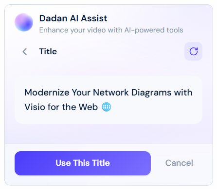 Video AI Title box