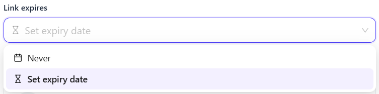 Set an expiry date Set an expiry date