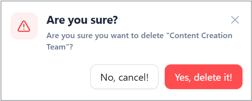 Confirm delete Confirm delete