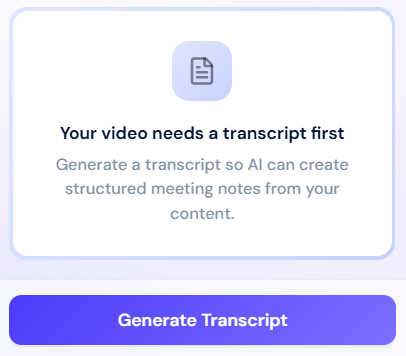 Generate Transcript Generate Transcript