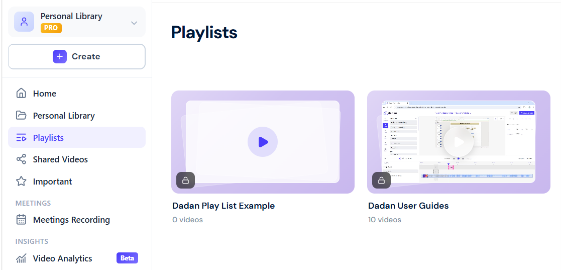 Click on a playlist name Click on a playlist name
