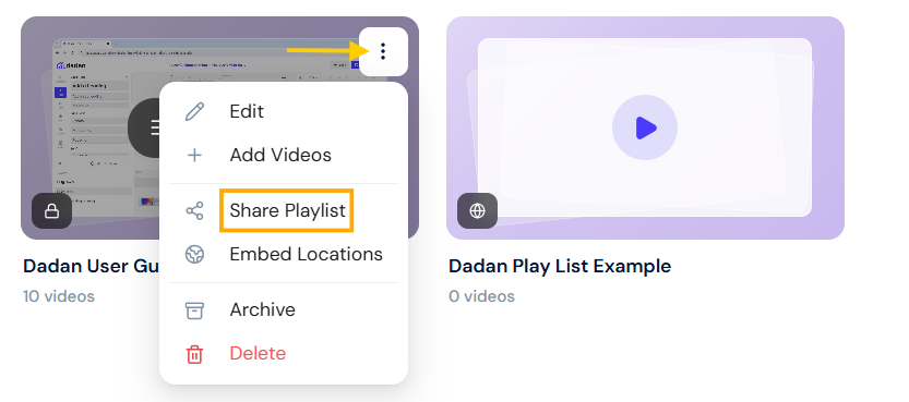Select Share Playlist Select Share Playlist
