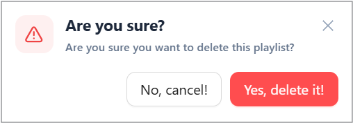 Confirm delete Confirm delete