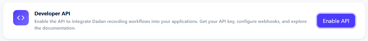 Enable API Enable API