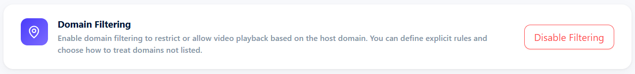 Disable Filtering