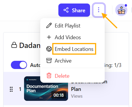 Select Embed Locations