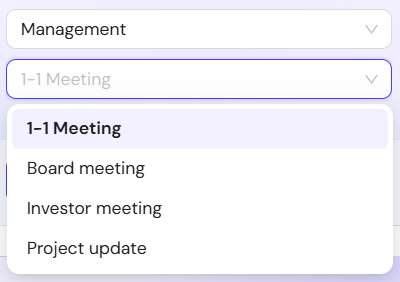 Management templates