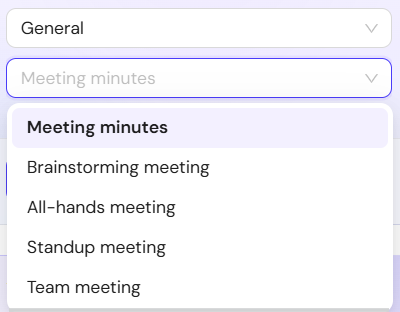 General templates