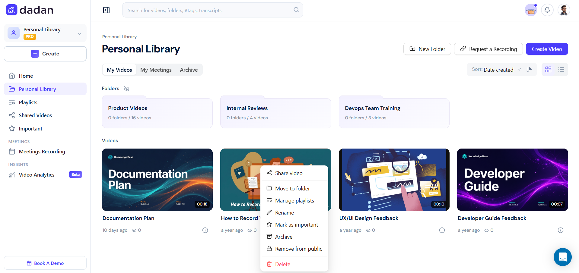 Manage your recordings