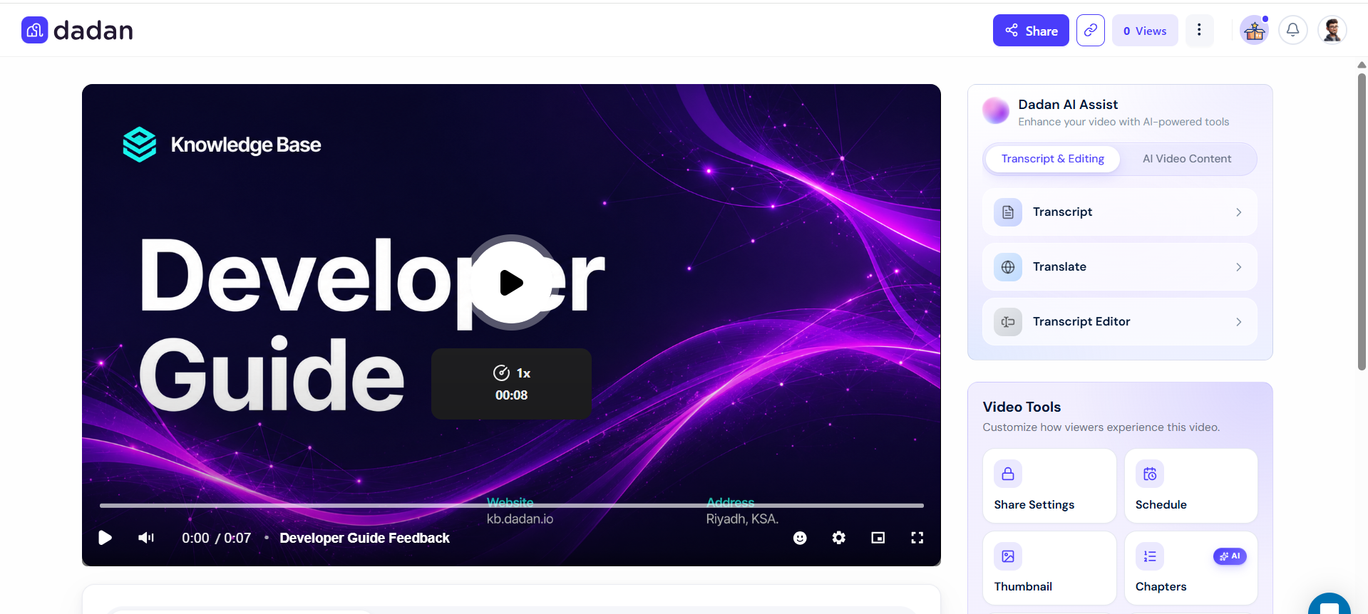 Playback screen