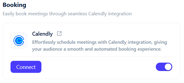 Booking section Booking section