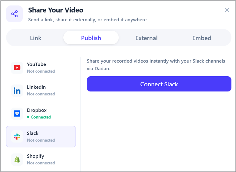 Connect Slack