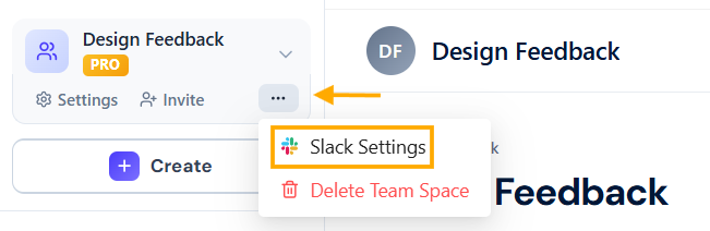 Select Slack Settings