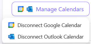Manage Calendars Manage Calendars