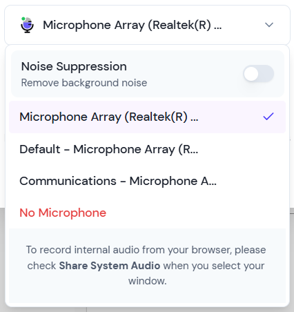 Confirm the correct input device