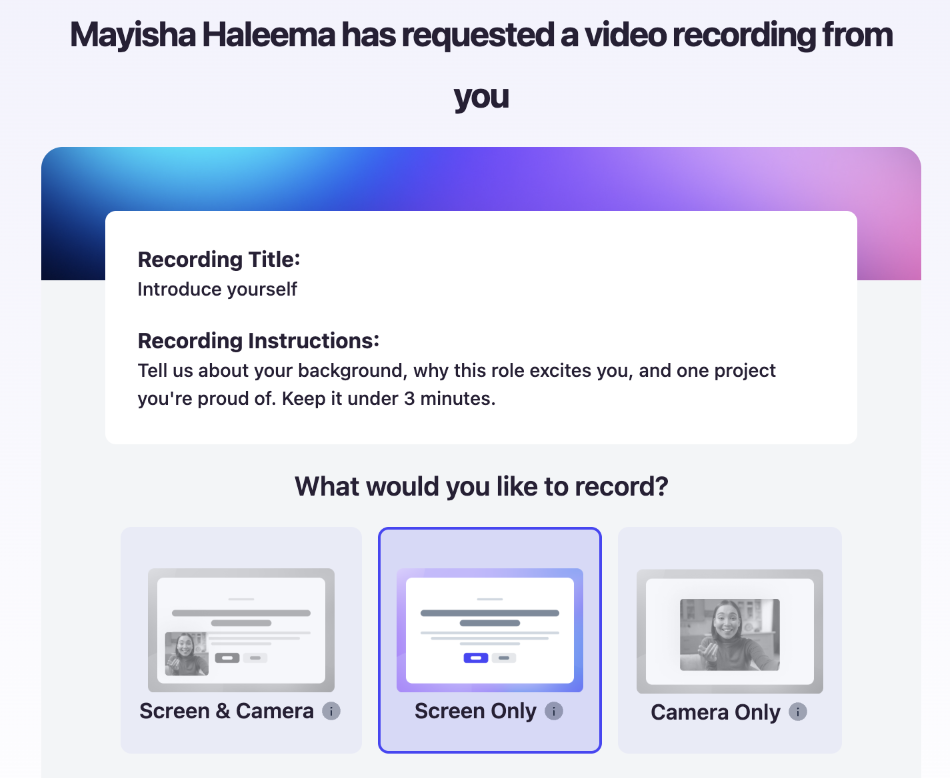 Recording request